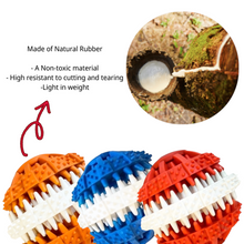 Load image into Gallery viewer, Natural Rubber Dog Chewing Ball - Toothbrush Design