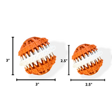 Load image into Gallery viewer, Natural Rubber Dog Chewing Ball - Toothbrush Design